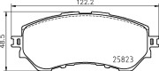 8DB 355 025-711 Sada brzdových destiček, kotoučová brzda HELLA PAGID