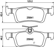 8DB 355 031-761 Sada brzdových destiček, kotoučová brzda HELLA PAGID