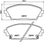 8DB 355 021-421 HELLA PAGID sada brzdových platničiek kotúčovej brzdy 8DB 355 021-421 HELLA PAGID