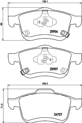 8DB 355 021-451 Sada brzdových destiček, kotoučová brzda HELLA PAGID