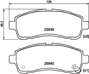 8DB 355 021-871 HELLA PAGID sada brzdových platničiek kotúčovej brzdy 8DB 355 021-871 HELLA PAGID