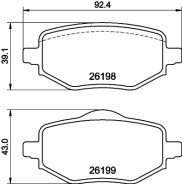 8DB 355 040-971 HELLA PAGID sada brzdových platničiek kotúčovej brzdy 8DB 355 040-971 HELLA PAGID