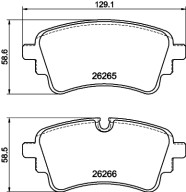 8DB 355 040-961 Sada brzdových destiček, kotoučová brzda HELLA PAGID