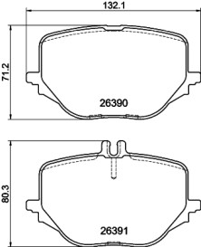 8DB 355 041-121 Sada brzdových destiček, kotoučová brzda HELLA PAGID