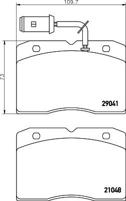 8DB 355 005-481 Sada brzdových destiček, kotoučová brzda HELLA PAGID