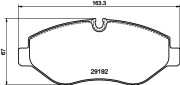 8DB 355 005-521 Sada brzdových destiček, kotoučová brzda HELLA PAGID