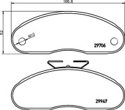 8DB 355 005-321 Sada brzdových destiček, kotoučová brzda HELLA PAGID