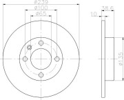 8DD 355 100-041 nezařazený díl HELLA PAGID