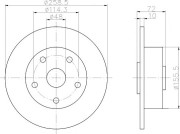 8DD 355 105-071 Brzdový kotouč HELLA PAGID