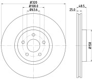 8DD 355 113-001 Brzdový kotouč HELLA PAGID