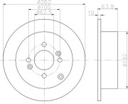 8DD 355 114-011 Brzdový kotouč HELLA PAGID