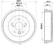 8DT 355 300-031 HELLA PAGID brzdový bubon 8DT 355 300-031 HELLA PAGID