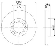 8DD 355 103-201 HELLA PAGID brzdový kotúč 8DD 355 103-201 HELLA PAGID