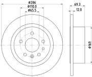 8DD 355 103-741 Brzdový kotouč HELLA PAGID