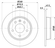 8DD 355 104-501 Brzdový kotouč PRO HELLA PAGID