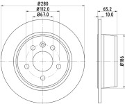 8DD 355 104-541 Brzdový kotouč PRO HELLA PAGID