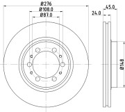 8DD 355 105-131 Brzdový kotouč HELLA PAGID