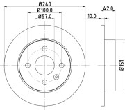 8DD 355 106-091 Brzdový kotouč PRO HELLA PAGID