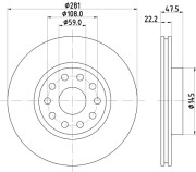 8DD 355 106-291 HELLA PAGID brzdový kotúč 8DD 355 106-291 HELLA PAGID