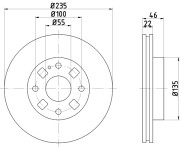 8DD 355 107-191 HELLA PAGID brzdový kotúč 8DD 355 107-191 HELLA PAGID