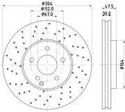 8DD 355 110-161 HELLA PAGID brzdový kotúč 8DD 355 110-161 HELLA PAGID