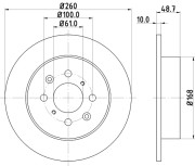 8DD 355 110-331 Brzdový kotouč HELLA PAGID