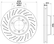 8DD 355 113-111 Brzdový kotouč HELLA PAGID