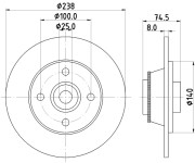 8DD 355 113-441 Brzdový kotouč HELLA PAGID