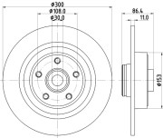 8DD 355 123-321 Brzdový kotouč PRO HELLA PAGID