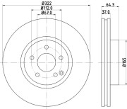 8DD 355 121-481 HELLA PAGID brzdový kotúč 8DD 355 121-481 HELLA PAGID