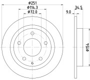 8DD 355 114-791 HELLA PAGID brzdový kotúč 8DD 355 114-791 HELLA PAGID