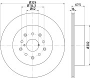 8DD 355 114-941 HELLA PAGID brzdový kotúč 8DD 355 114-941 HELLA PAGID