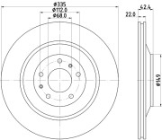 8DD 355 115-461 Brzdový kotouč HELLA PAGID