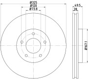 8DD 355 115-951 HELLA PAGID brzdový kotúč 8DD 355 115-951 HELLA PAGID