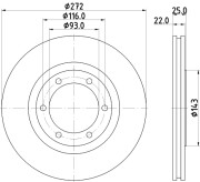 8DD 355 117-661 Brzdový kotouč HELLA PAGID