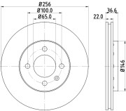 8DD 355 118-261 Brzdový kotouč PRO HELLA PAGID