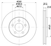 8DD 355 122-381 Brzdový kotouč HELLA PAGID