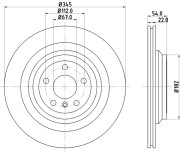 8DD 355 126-311 Brzdový kotouč PRO High Carbon HELLA PAGID