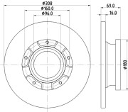 8DD 355 126-591 Brzdový kotouč PRO HELLA PAGID