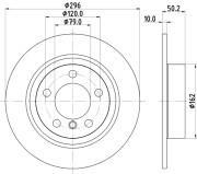 8DD 355 126-741 Brzdový kotouč PRO HELLA PAGID