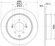 8DD 355 126-911 Brzdový kotouč PRO HELLA PAGID