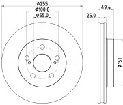 8DD 355 131-911 HELLA PAGID brzdový kotúč 8DD 355 131-911 HELLA PAGID