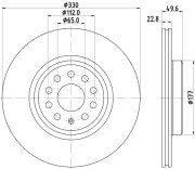 8DD 355 133-731 HELLA PAGID brzdový kotúč 8DD 355 133-731 HELLA PAGID