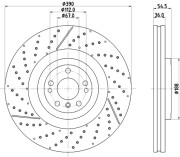 8DD 355 134-711 HELLA PAGID brzdový kotúč 8DD 355 134-711 HELLA PAGID