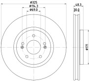 8DD 355 134-721 HELLA PAGID brzdový kotúč 8DD 355 134-721 HELLA PAGID