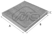 20021 Filtr, vzduch v interiéru Metalcaucho