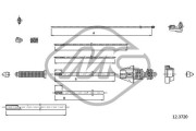 81364 Metalcaucho żażné lanko parkovacej brzdy 81364 Metalcaucho