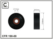 190-00 190-00 CAFFARO Vratna/vodici kladka, klinovy zebrovy remen 90x17x30 plastik / ESPACE II 2,8 V6 91-10/06 CAFFARO