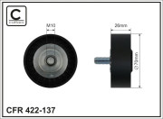 422-137 CAFFARO vratná/vodiaca kladka rebrovaného klinového remeňa 422-137 CAFFARO