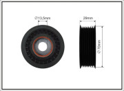 489-99 Vratná/vodicí kladka, klínový žebrový řemen CAFFARO